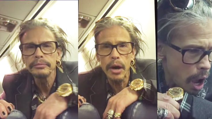 Fan Gets Lucky When She Sits Behind Steven Tyler On The Plane And He Does This | I Love Classic Rock Videos