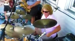 Mom Sits Behind Drum Set, What She Does Next Brings Party To A Screeching Halt