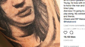 Iconic Guitarist Honors Malcolm Young With A Heartfelt Instagram Post And A Stunning Tattoo