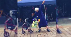 Granny Hears AC/DC’s “Highway To Hell” – Busts Out Some Pretty Sweet Dance Moves