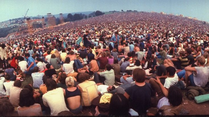 Wide-angle overall of huge crowd facing | I Love Classic Rock Videos