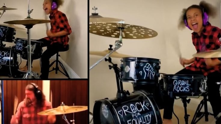 10 Year Old Continues Her Drum Battle With Dave Grohl | I Love Classic Rock Videos