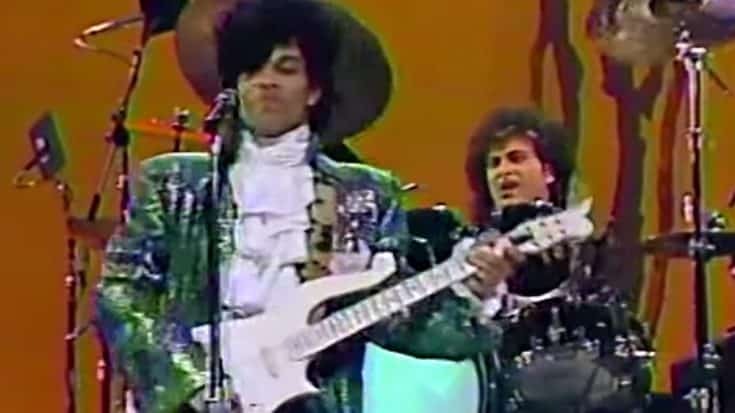 Prince with a white Cloud Live At American Music Awards 1985 | I Love Classic Rock Videos
