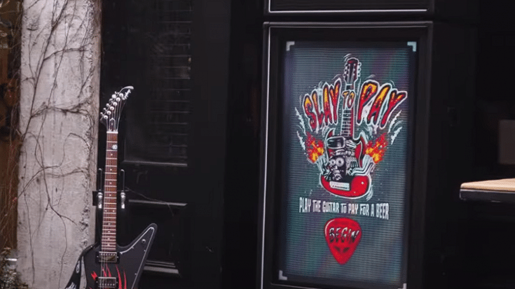 Vending Machine Gives You Free Beer If You’re A Good Guitarist | I Love Classic Rock Videos