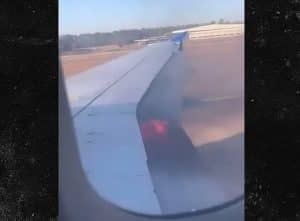 United Airlines Plane From Houston Catches Fire