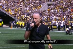 Bruce Dickinson Stuns Pittsburgh Crowd With Powerful National Anthem Performance